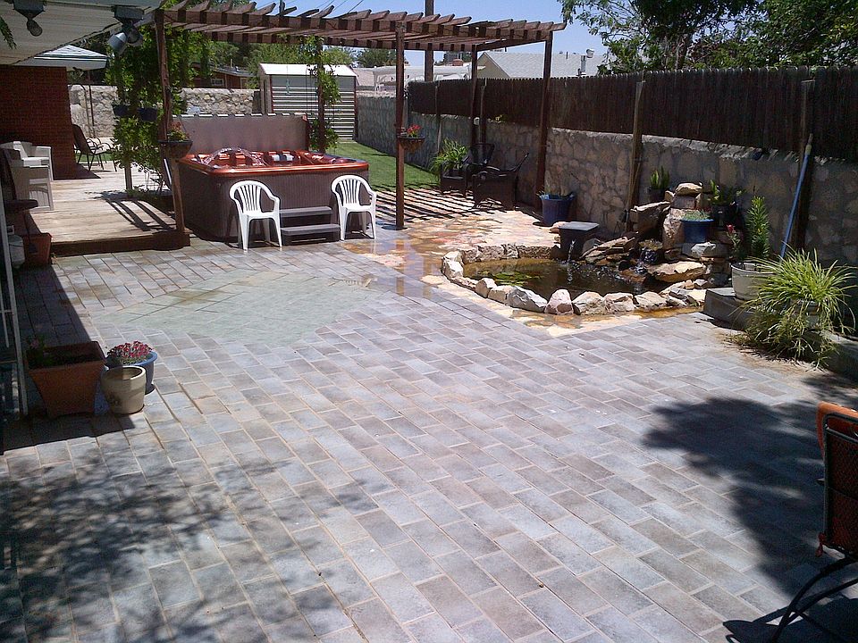 Patio off the dining room french doors