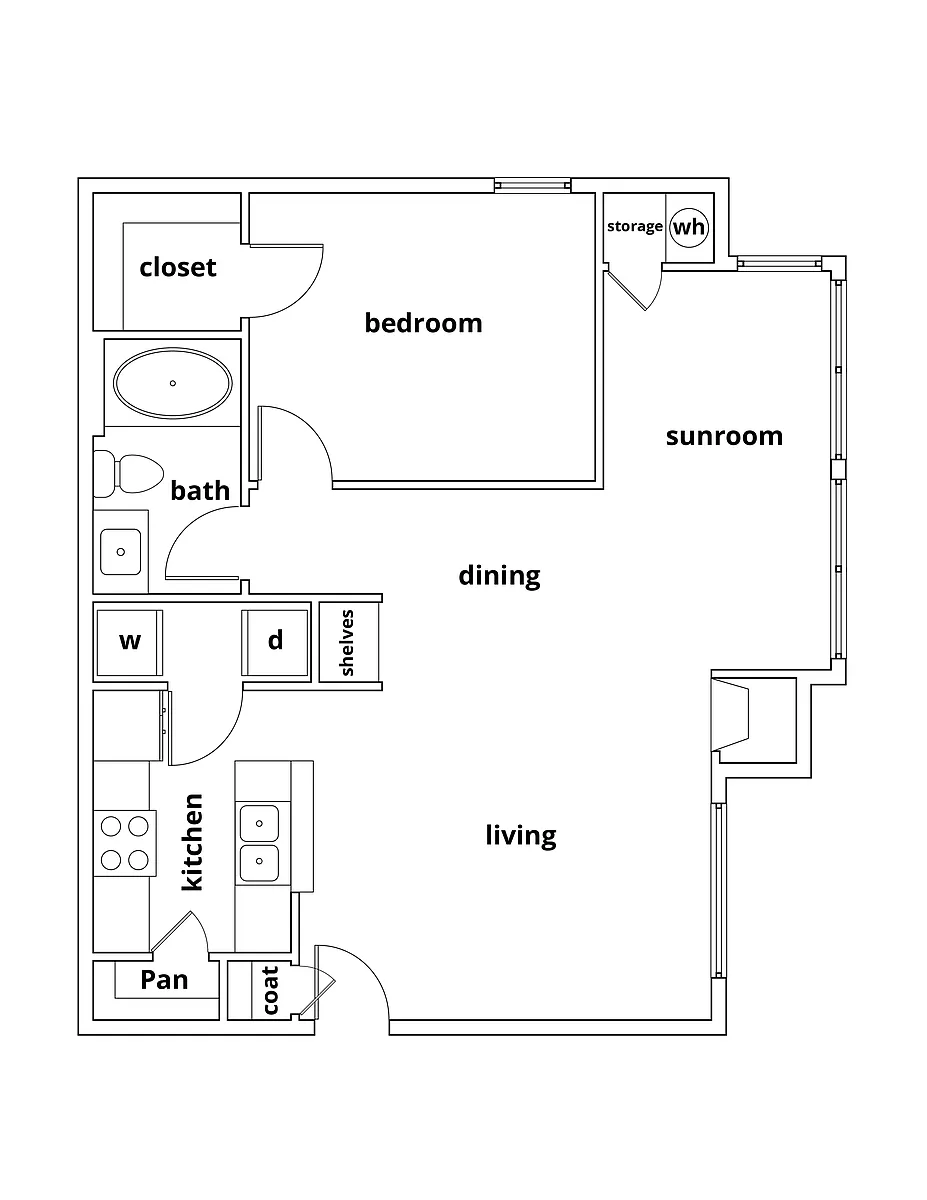 Floor plan Iris with Sunroom