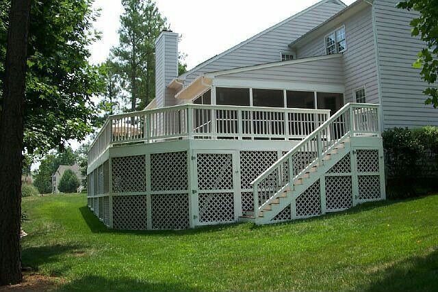 Back yard and deck