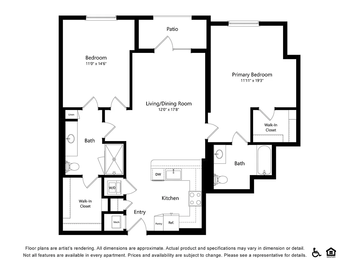 Floor plan 2x2E