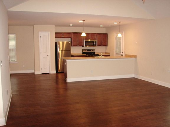 Lots of space in the living room into the kitchen!
