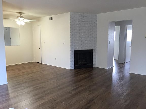 Living room and dining room