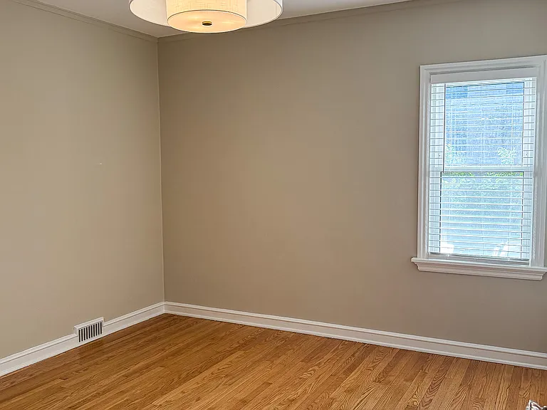 Bedroom with updated lighting - fandelier.