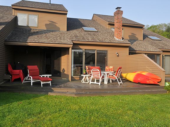 Deck with long-lake views