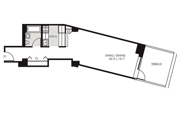 2nd image of 45 Wall St APT 1821