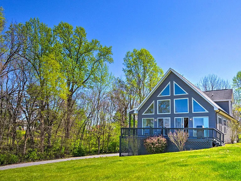 stunning A-frame lake home