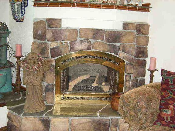 Custom built fireplace