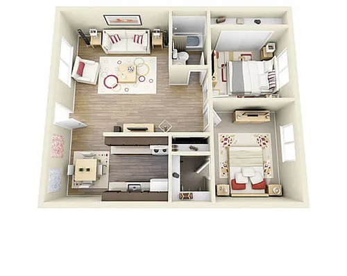 Floor plan 2 X 1