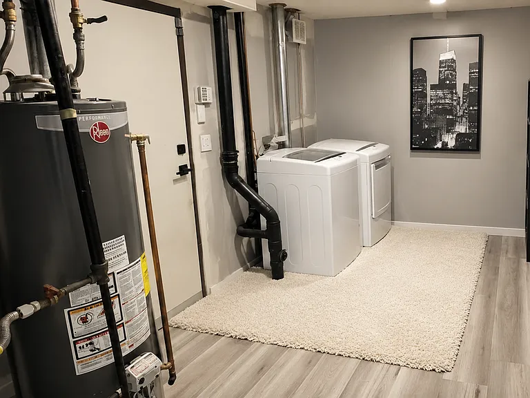 Washer & Dryer in the basement