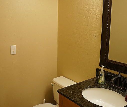 Powder room off laundry room