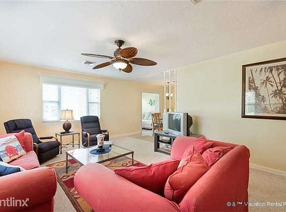 Poco Place living room with colorful, comfy furniture