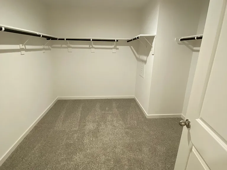 Large walk-in closet in master bedroom