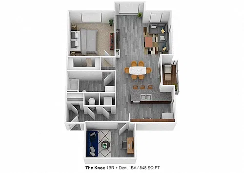 Floor plan DeSales Flats II - The Knox