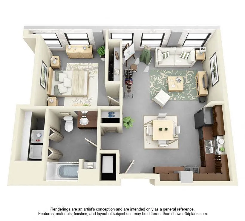 Floor plan One Bedroom X05