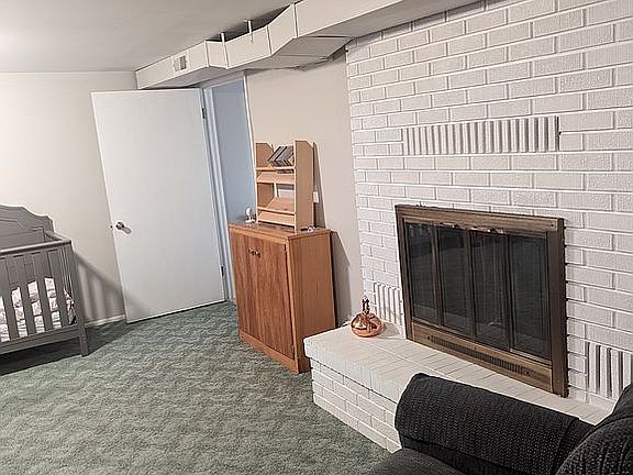 Basement fireplace