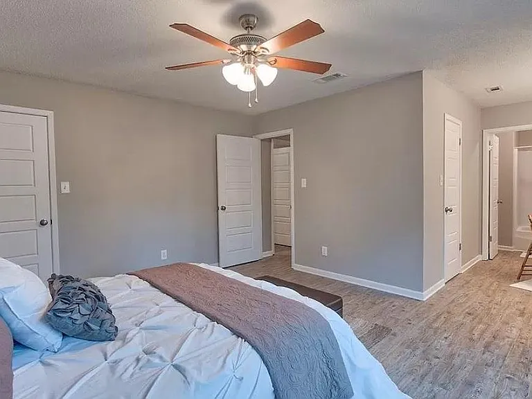 Master bedroom with 2 large closets (his and hers) and ensuite bathroom with separate water closet