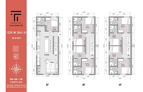 Floor plan 1329 W 36th St