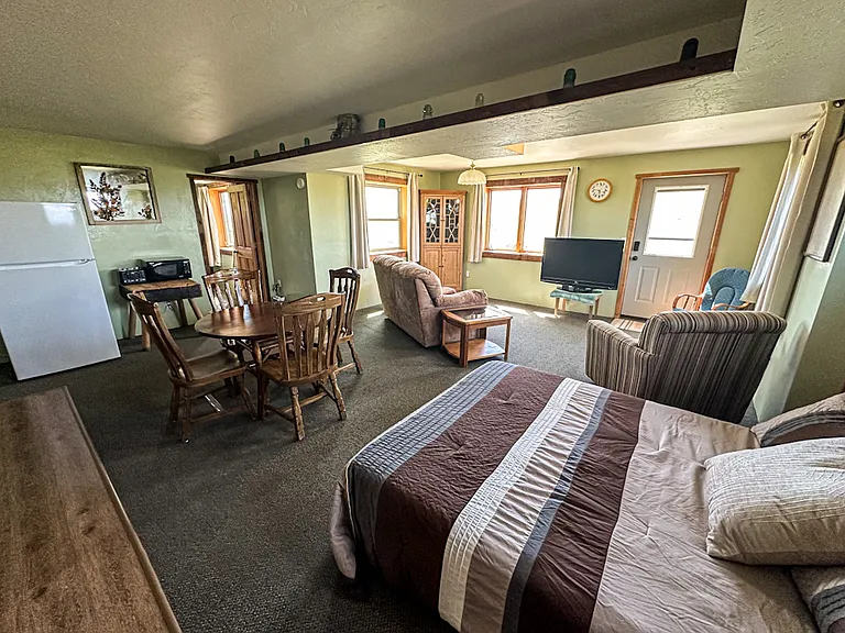 Queen Murphy Bed near kitchen
