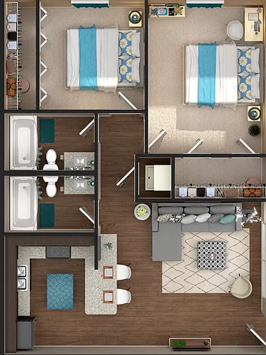 Floor plan 2X2