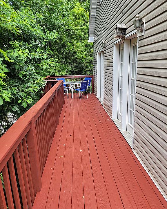 Back side of deck