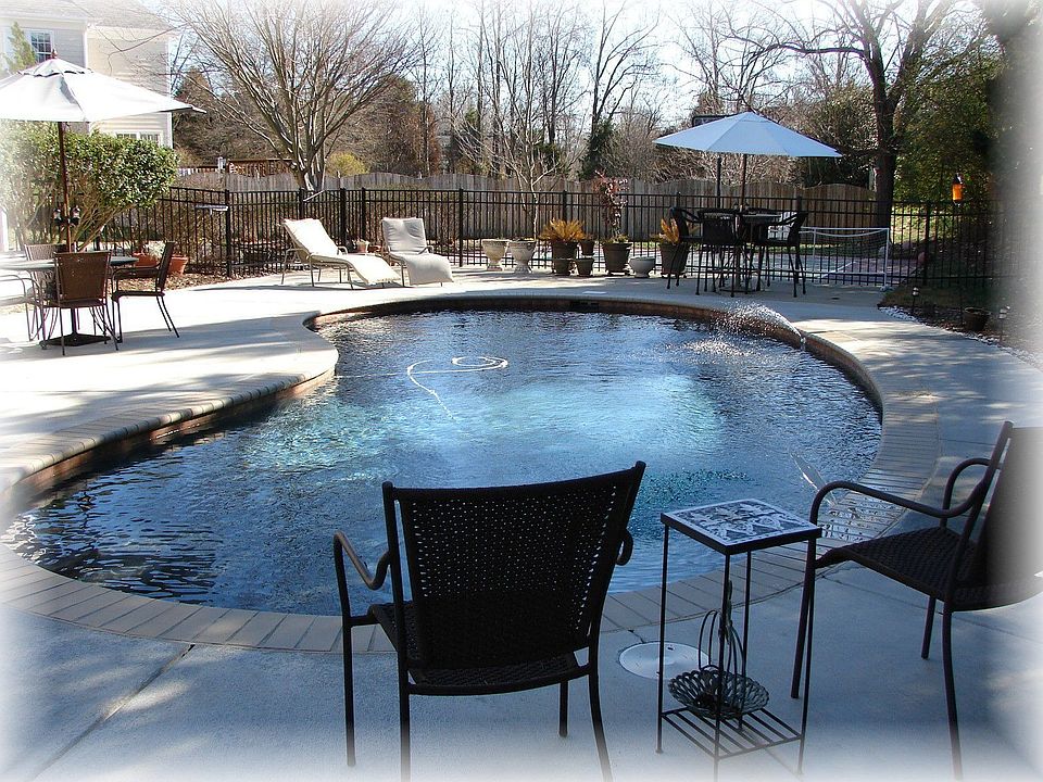 Resort-like inground salt water swimming pool