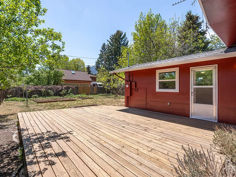 South facing deck