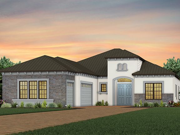 Exterior FM3 with stone detail and metal roof