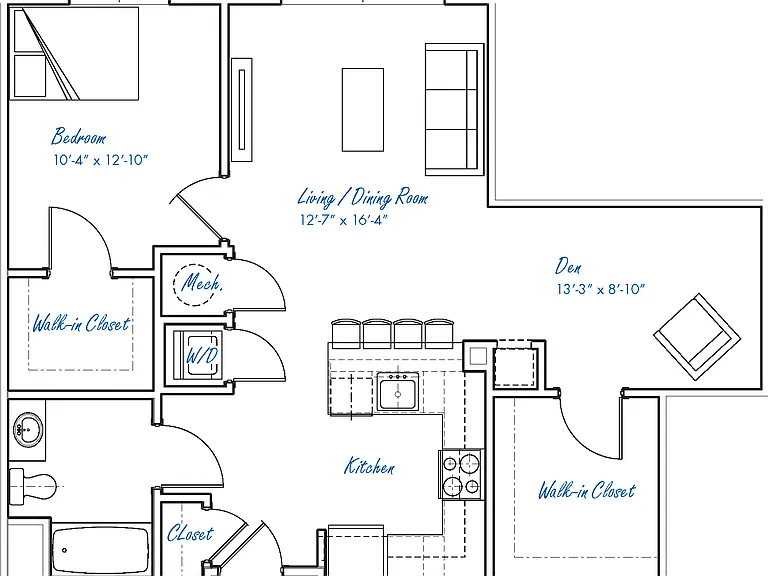 A1G2 floor plan One North of Boston