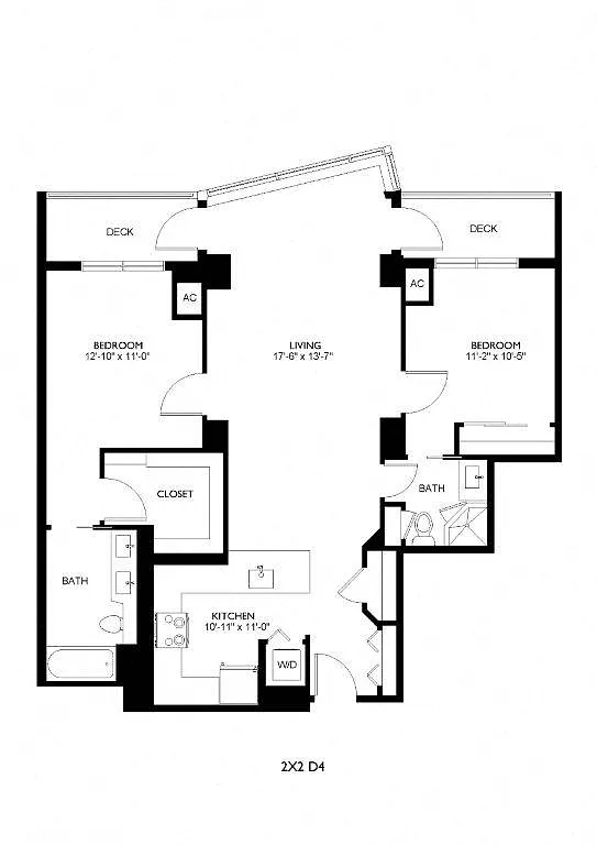 Floor plan 2X2 D4