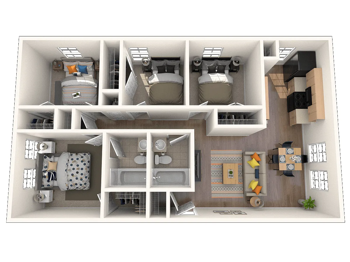 Floor plan Four Bedroom