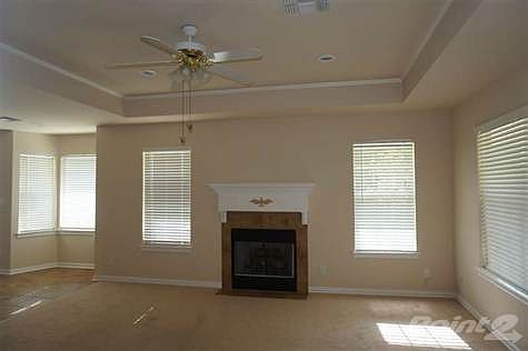 Living room with fireplace