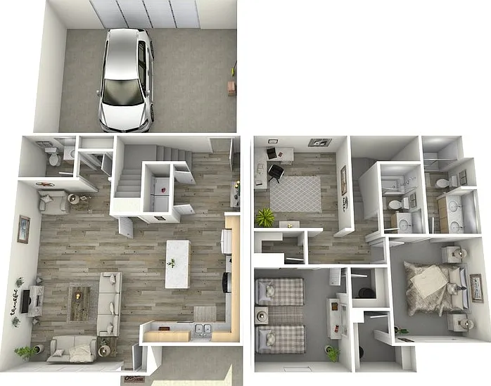 PLAN B3 TOWNHOME Floorplan Diagram