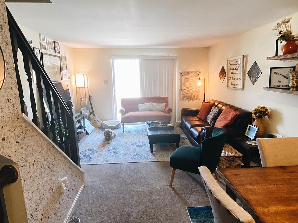 Spacious dining room connected to living room. Window opens to balcony!