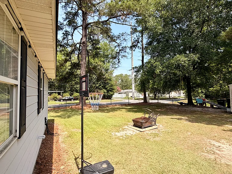 Spacious, fully fenced backyard