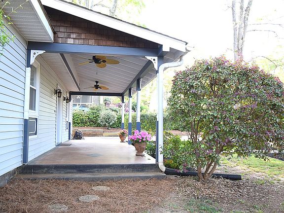 Side view of front porch