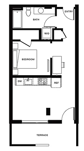 Floor plan Urban 1 Bedroom U8