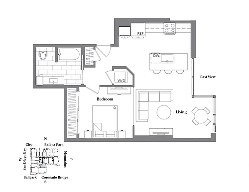 Floor plan 1E