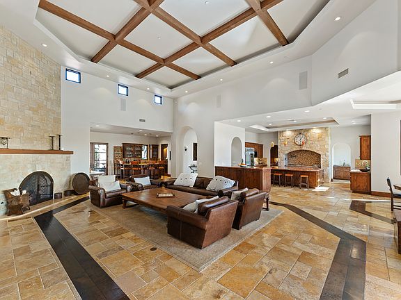 Spacious living room is perfect for entertaining