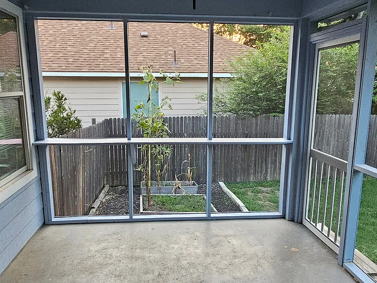 Back porch side view