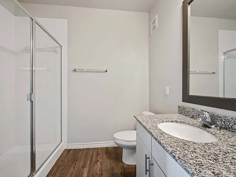 Experience everyday luxury in your sleek, modern bathroom.
