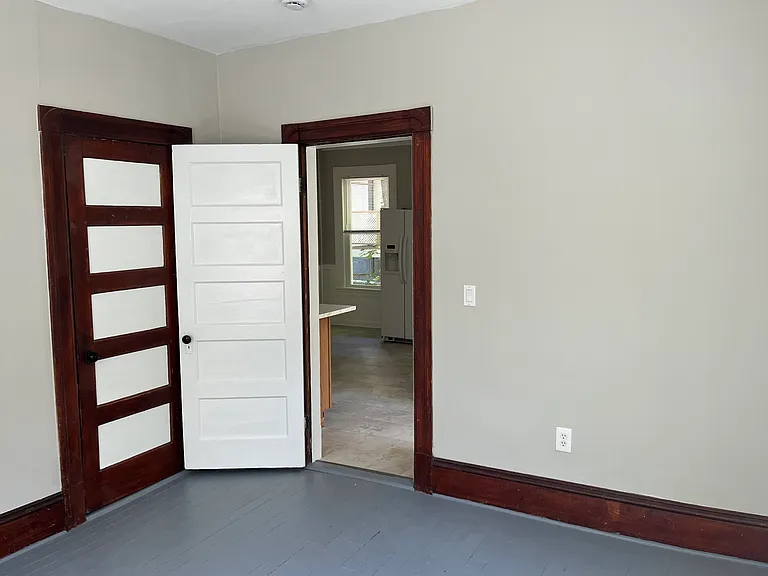 Bedroom number three (with closet) to kitchen