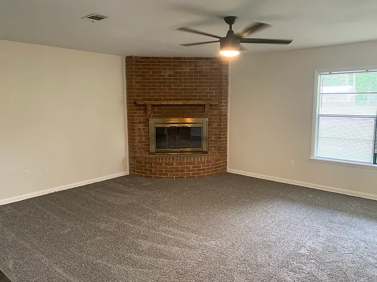 Living room with fireplace
