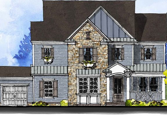 Newport II - American Cottage II 3-Car Side Load Garage Note Renderings may show optional featu