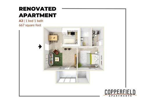 Floor plan A3 Renovated