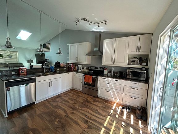 Kitchen with stainless steel appliances