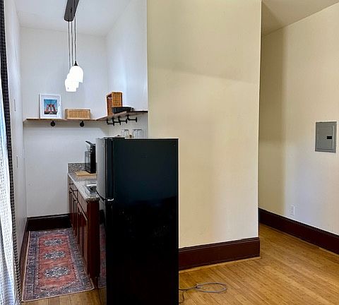 Galley Kitchen and portion of Livingroom.