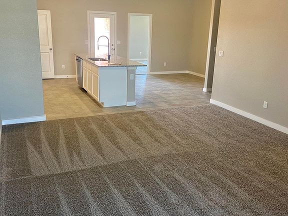 Living room, kitchen and dining room