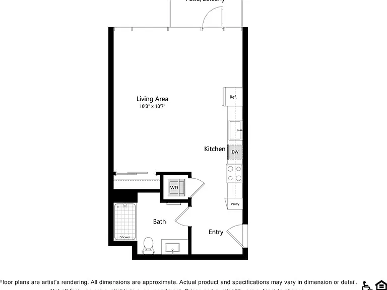 A2 | Studio | 566 sq. ft. A2 | Studio | 566 sq. ft.