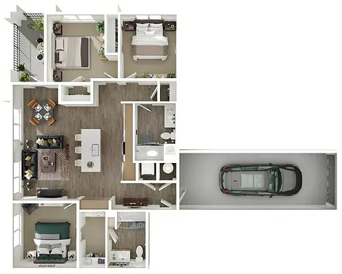 Floor plan C1 + Garage