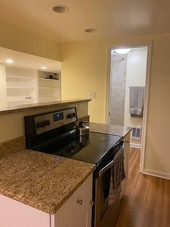 Kitchen with stainless steel appliances